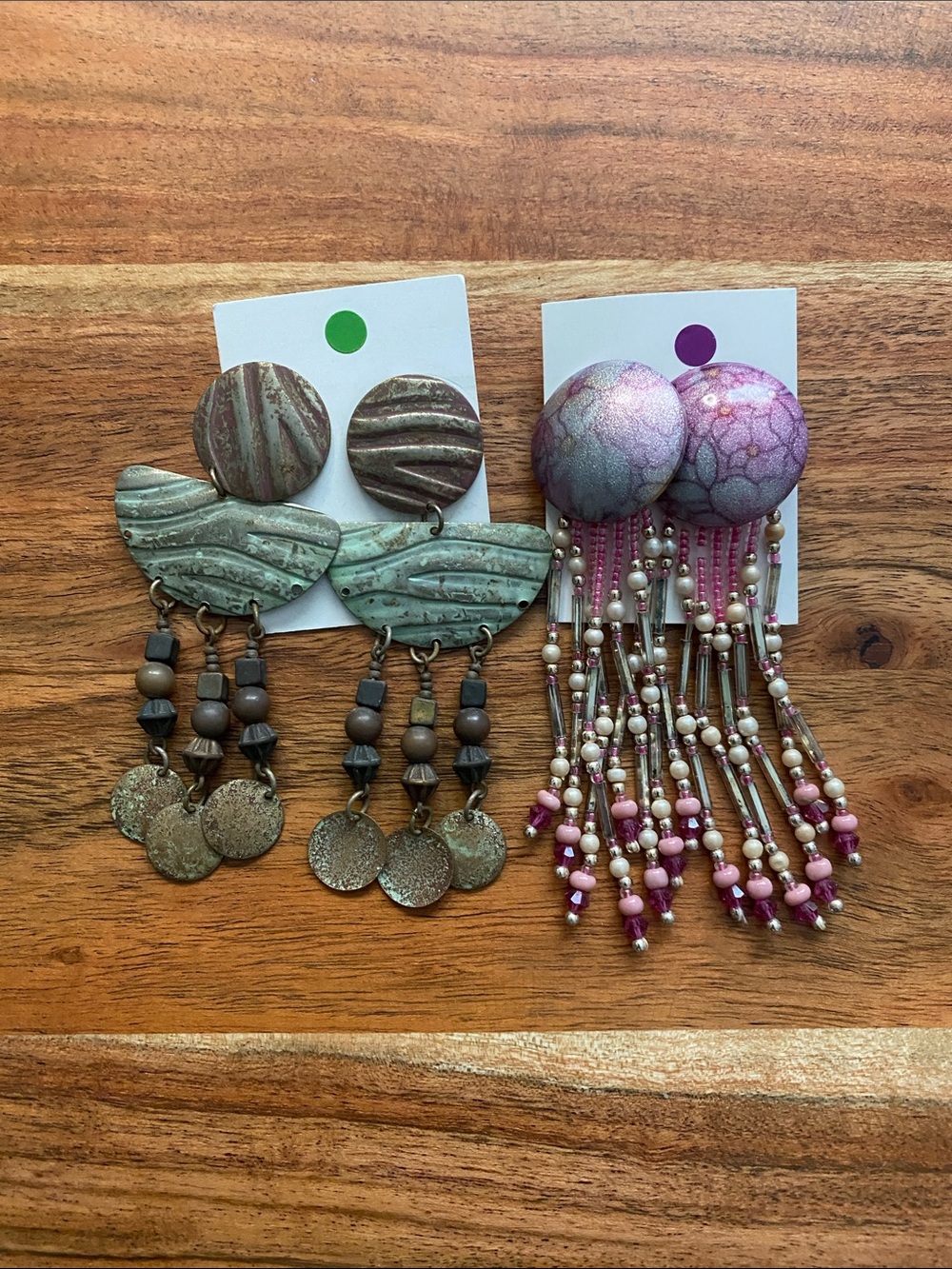 Statement tassel earrings 2 pairs